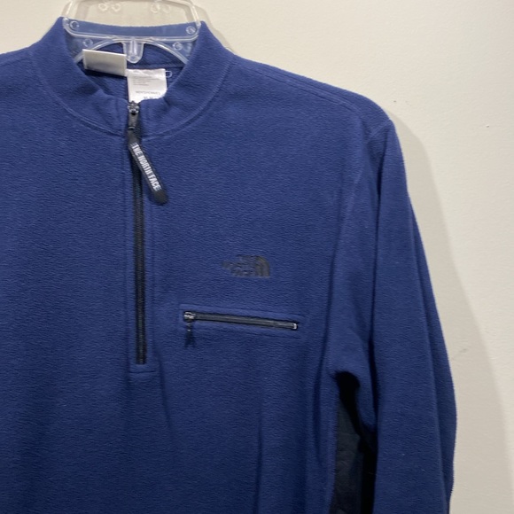 (M) North Face men’s (unisex) half zip, navy fleece - Picture 5 of 5